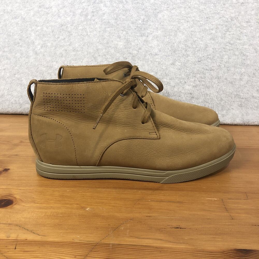 Under Armour Coast Nubuck Leather Upper Brown Mid-Top Chukka Sneaker Boot 7Y